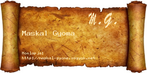 Maskal Gyoma névjegykártya